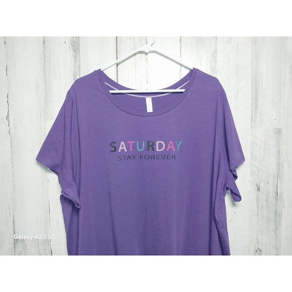 Sleep By Cacique 22/24 Purple Saturday Stay Forever Sleepshirt - Picture 3 of 6
